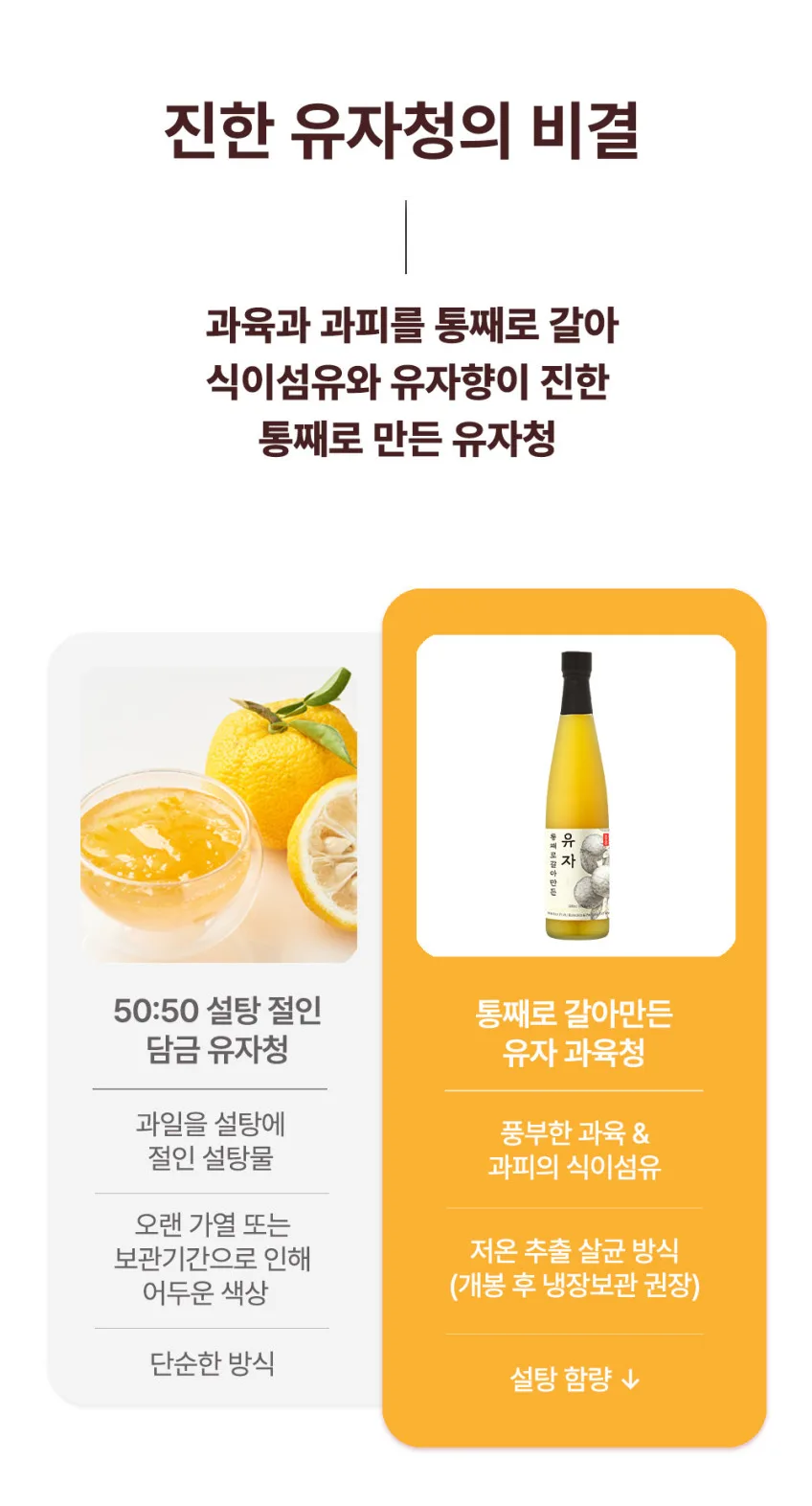 상품코드 : TK005 [청숨] 통째로 갈아만든 유자500ml 선물세트 1호