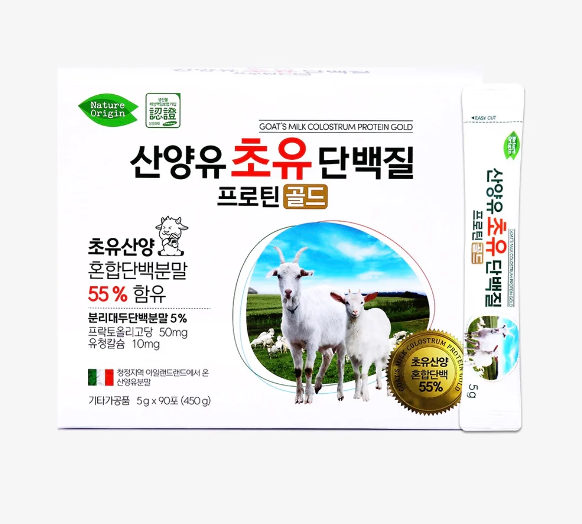 [네이처오리진] 산양유 초유단백질 프로틴 골드 90포