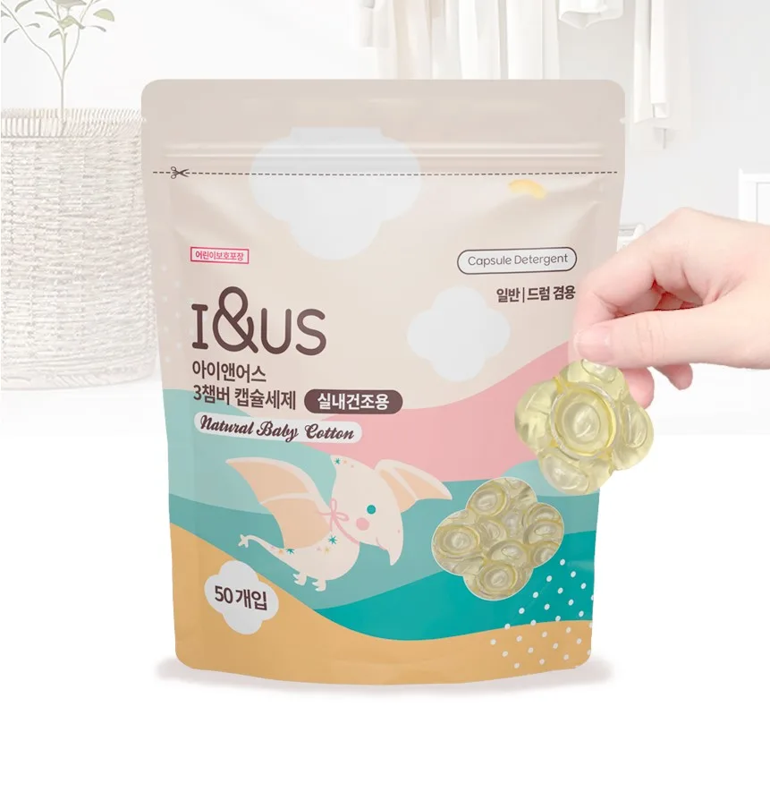 [아이앤어스] 3챔버 세탁 캡슐세제 실내건조 50개입 인칸토