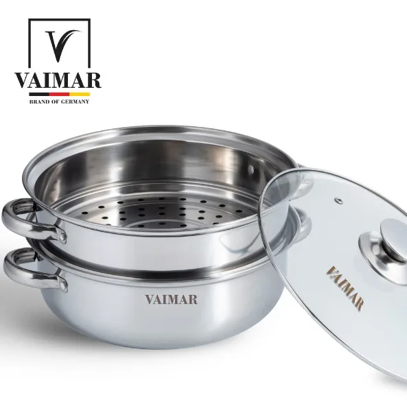 [바이마르] 엔틱 스테인레스 2단 찜솥 28cm (VMK-NE21E001)