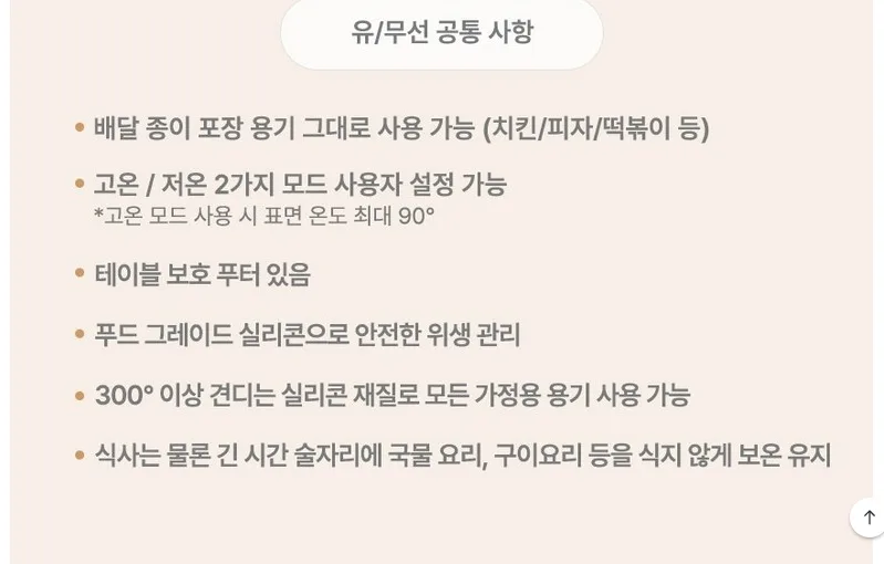 상품코드 : H3704 [펜소닉] 무선 파인다이닝 푸드워머 (PWFW-9001)