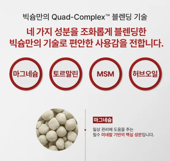상품코드 : BSH009 빅슘 마그네슘 패치 62매