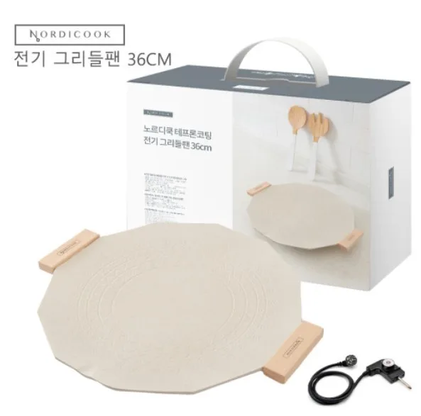 [노르디쿡] 테프론 전기 그리들팬 36cm