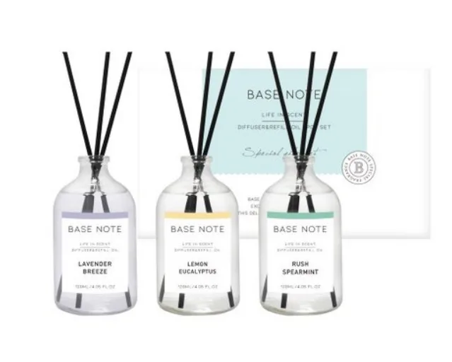 [더허브샵] 베이스노트 디퓨저 3종 선물세트 120ml x 3