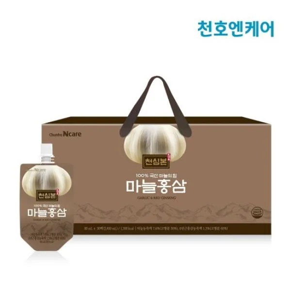 [천호엔케어] 천심본 마늘홍삼 80mL x 30개입