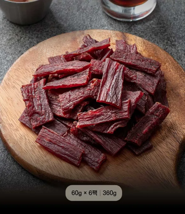 상품코드 : H3923 [기품맛담] 시그니처 소고기육포 선물세트 2호 (60g*6팩/360g)