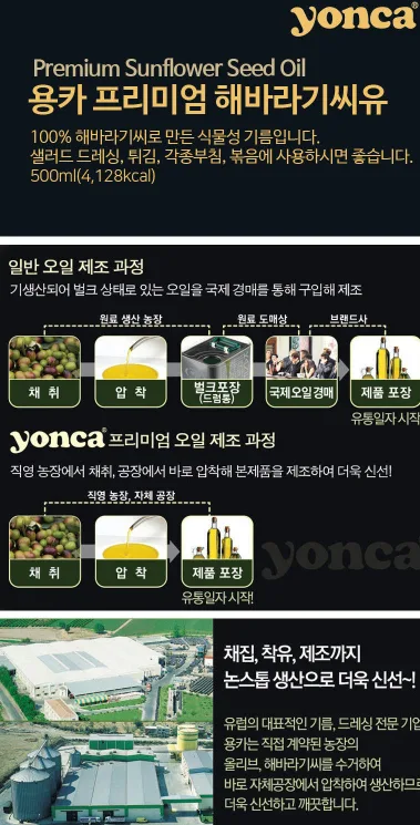 상품코드 : HAS066 용카 프리미엄 해바라기씨유(글라스) 선물세트
