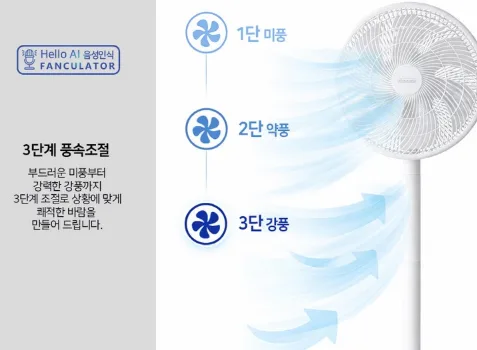 상품코드 : S250 Hello AI 음성인식 에어팬큘레이터