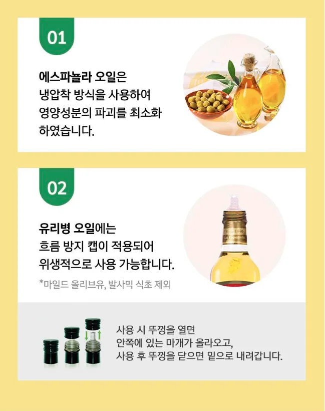 상품코드 : UB029 (스페인No.1)에스파뇰라 올리브유500ml 1P