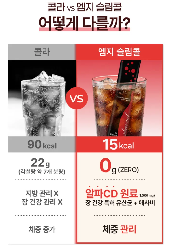 콜라맛 알파CD 유산균 MZ슬림콜 1박스