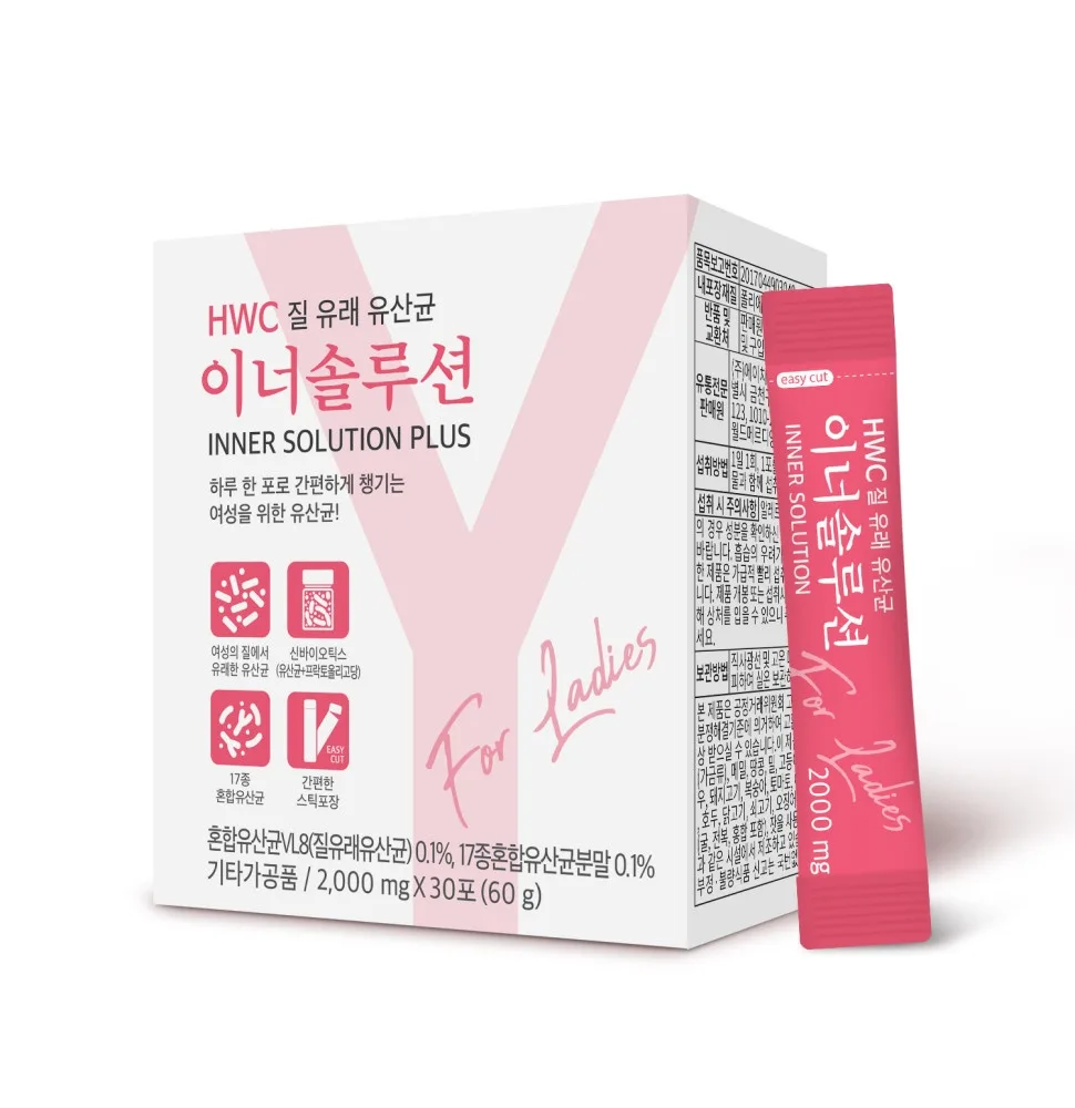 [HWC] 질 유래 유산균 이너솔루션 (2,000mg x 30포)