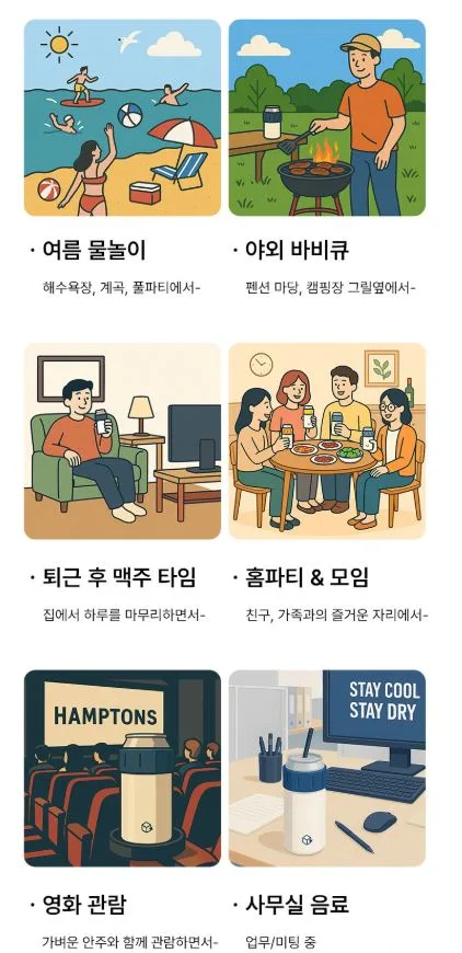 햄튼 롤리팝 캔쿨러 350ml