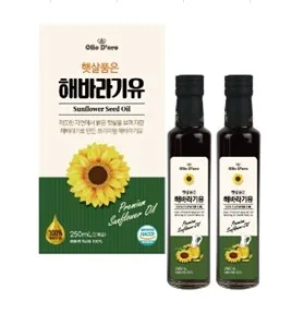 햇살품은 해바라기씨유 (유리) 250ml 2p