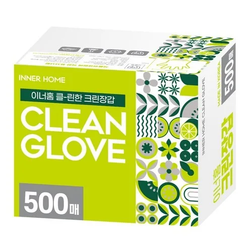 상품코드 : BRN020 이너홈 클린한 엠보싱 위생장갑 500매