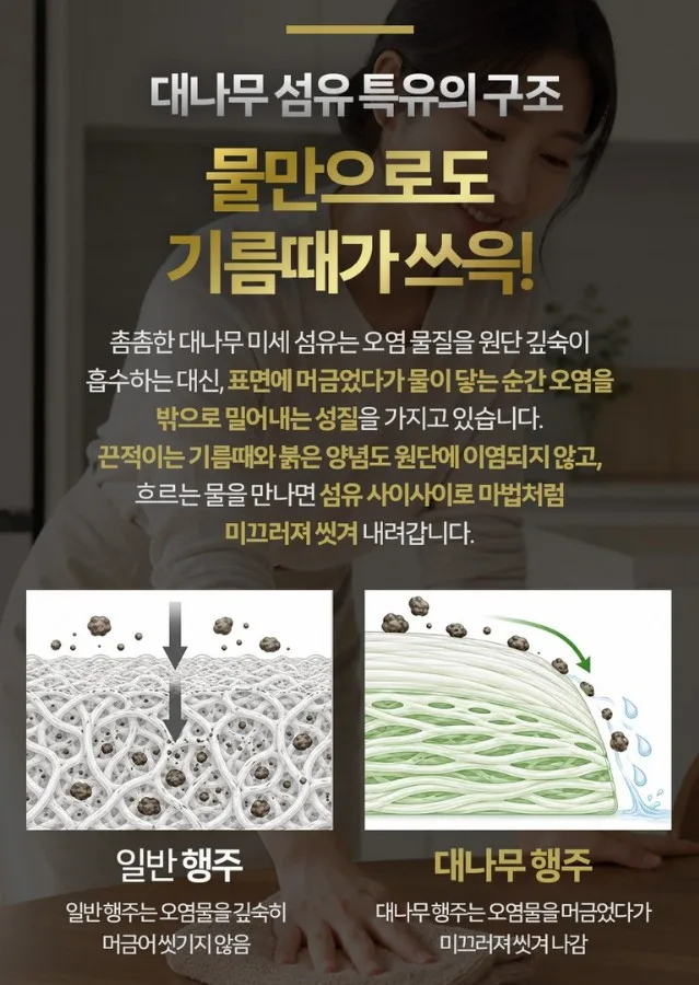 (정품) 마법행주 대나무행주 10개세트 26cm