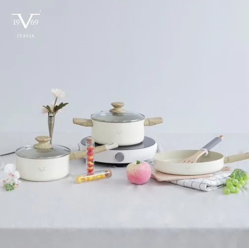 [베르사체] 1969 크레마 하이라이트 인덕션 명품 냄비 3종 세트
