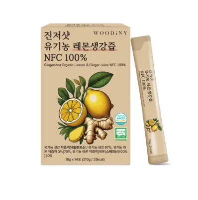 [우디니] 진저샷 유기농레몬생강즙 NFC 100%