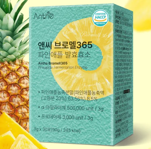 앤씨 브로멜365 퀘르세틴 파인애플효소 3g x 30포