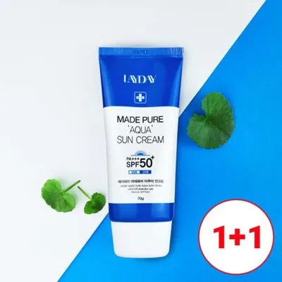[레이데이] 기미방지 마데퓨어 아쿠아 선크림 50ml 1+1