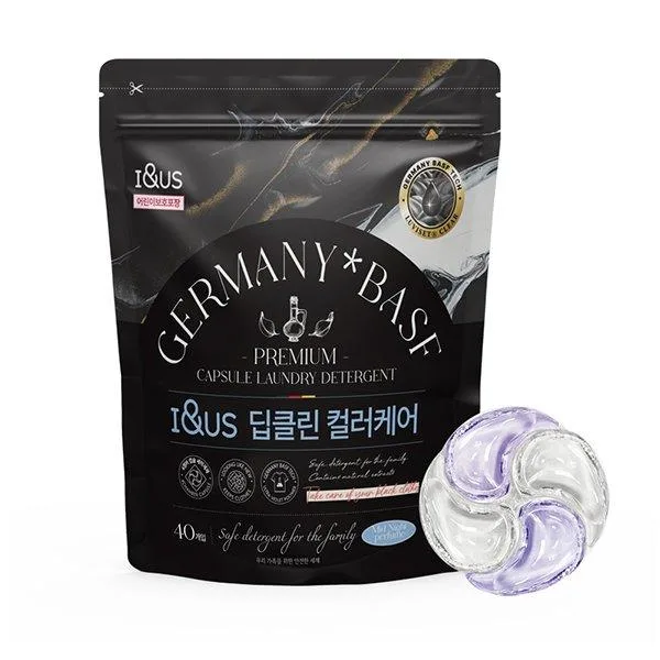 [아이앤어스] 4챔버 딥클린 컬러케어 독일 BASF 캡슐세제 40개입