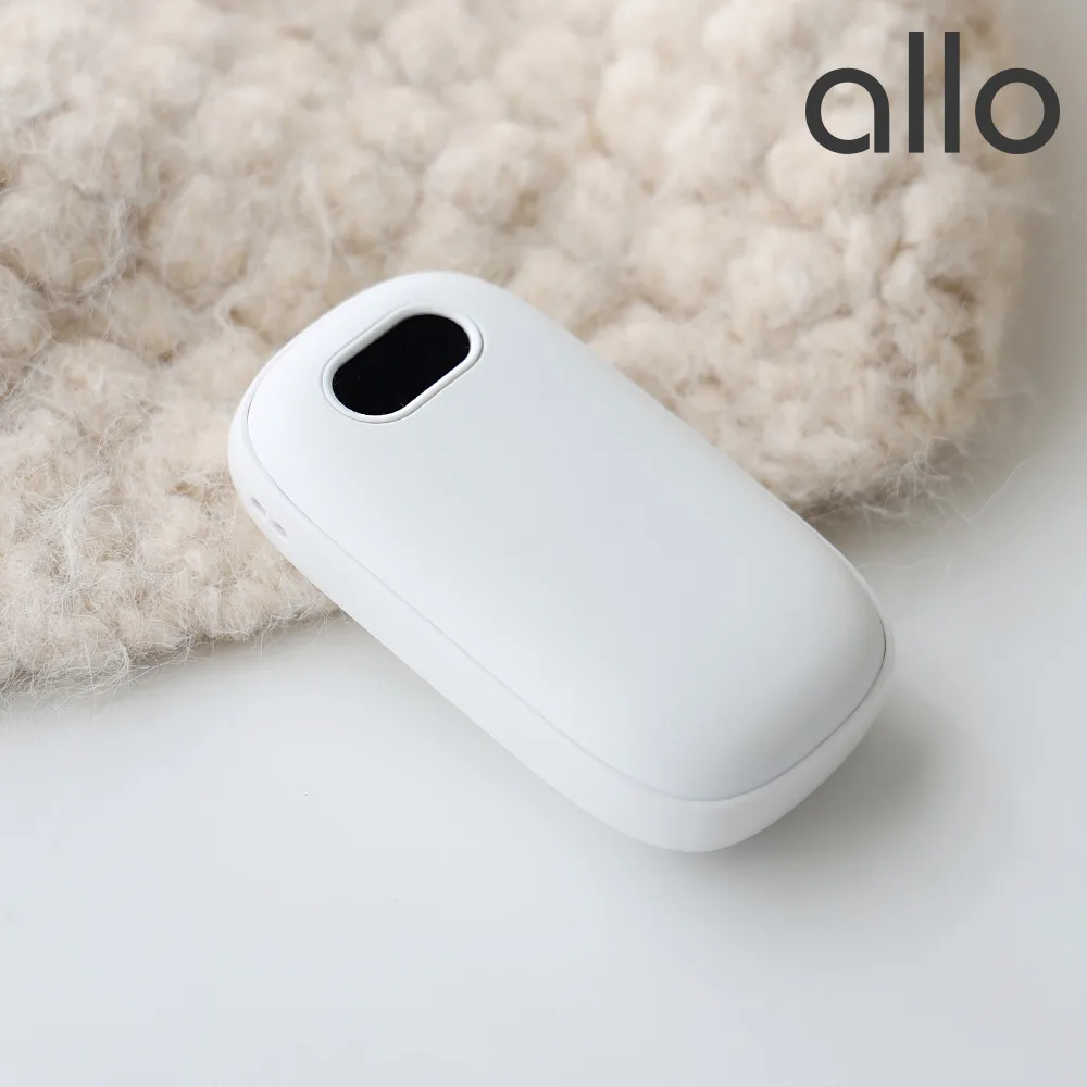 [알로코리아] 양면형 손난로 보조배터리 스노우 스톤 손난로 WM400 [4000mAh] 화이트