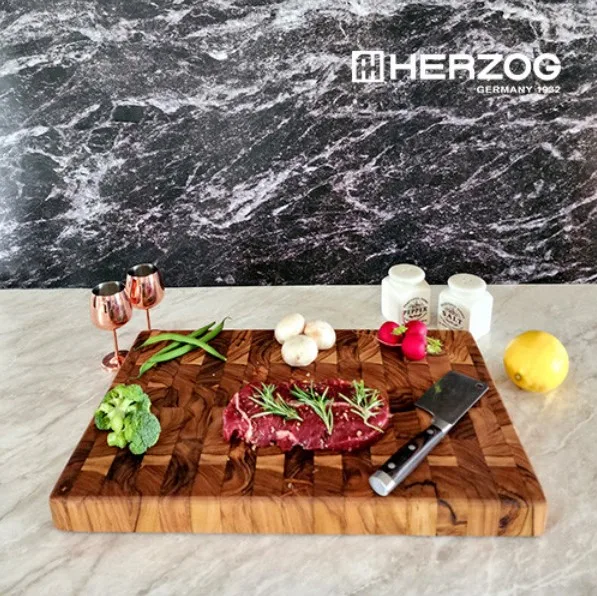 [헤르조그] 티크 엔드 그레인 원목 도마 (EG-001)