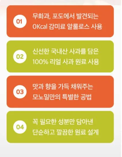 비타민마을 모노밀 저당잼 알룰로스 사과잼 280ml