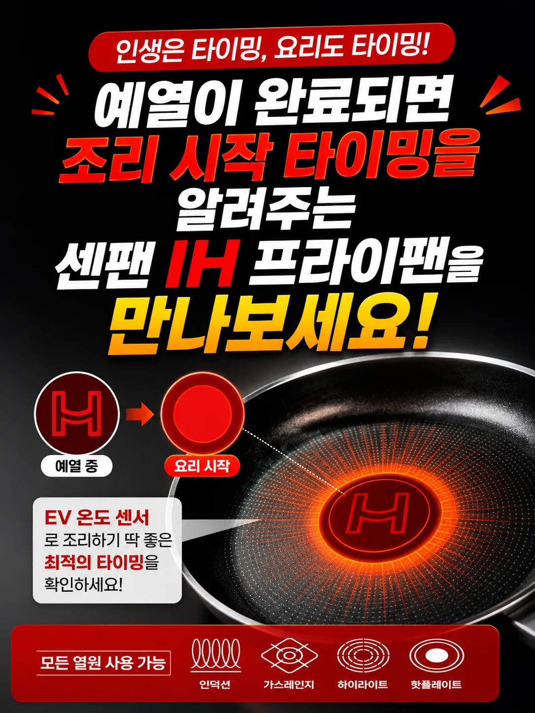 상품코드 : S260 해피콜 센팬 IH 프라이팬 28cm