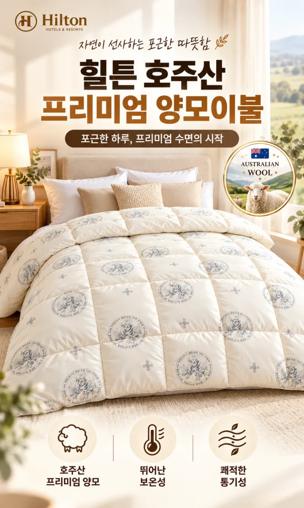 상품코드 : S321 힐튼 호주산 프리미엄 양모이불