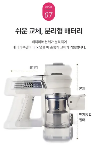 상품코드 : K567 레츠퀸 초경량 프리미엄 무선청소기 V500