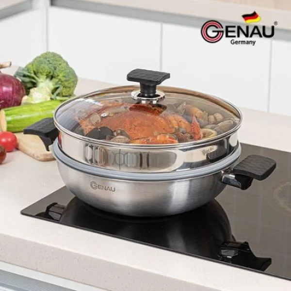 [제너] 라인 IH 궁중전골 스텐 찜기 30cm