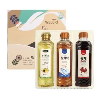 웰크리 3종 410ml (해바라기씨유, 참치액 홍게간장)