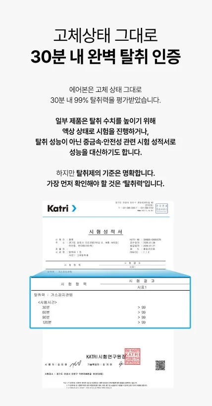 상품코드 : SOS005 <30분 내 99% 탈취> 에어본 고체 실내용 탈취제 300g