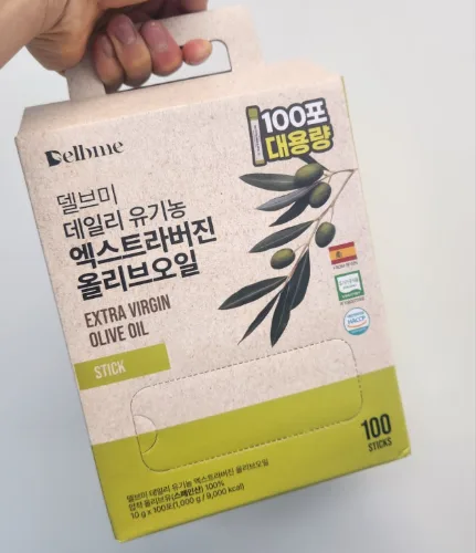 (박스손잡이) 델브미 유기농 엑스트라버진 올리브오일 스틱 100포