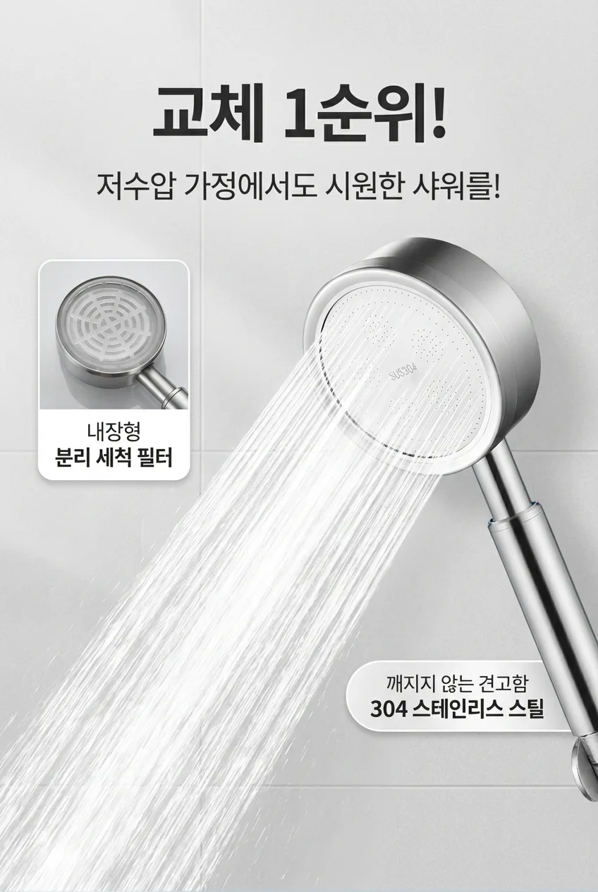 상품코드 : DUM002 스텐304 부스터 샤워기