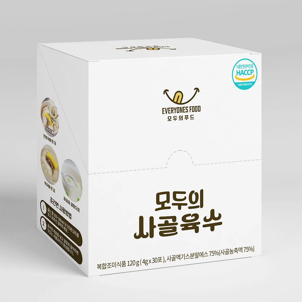 첨가물 제로 모두의 푸드 사골육수120g(4g 30포)