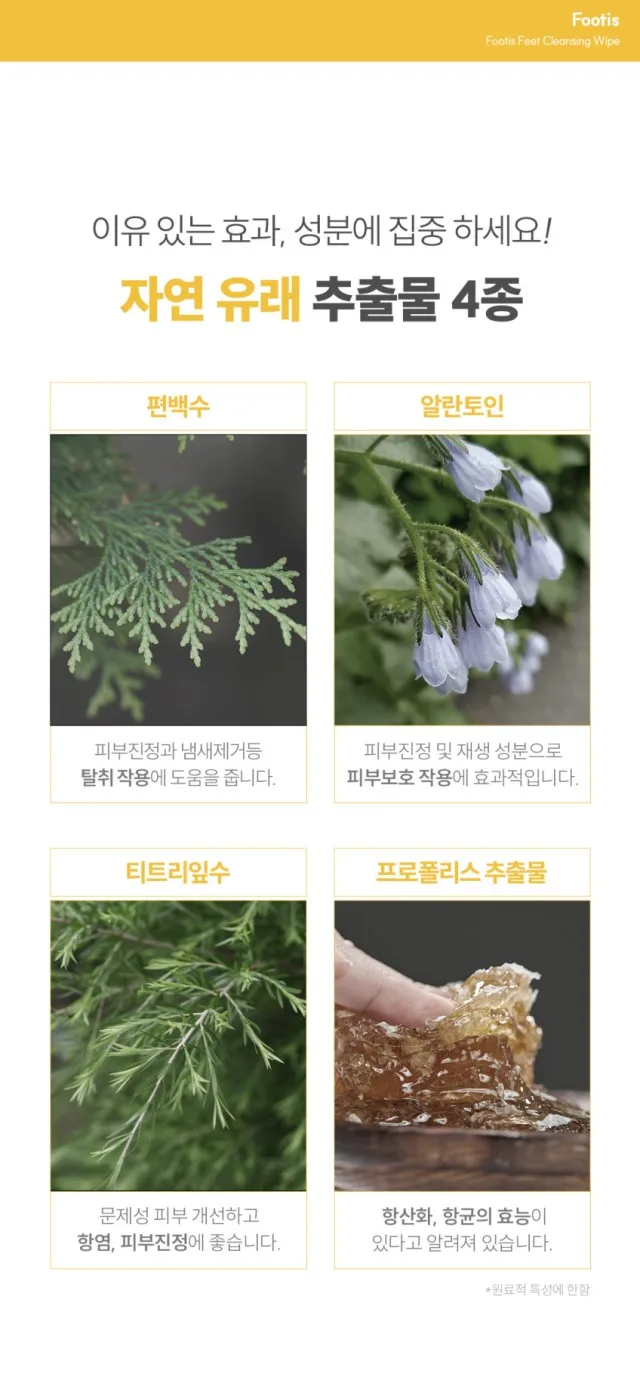 상품코드 : CO001 풋티스 발관리 풋케어 티슈 5개입