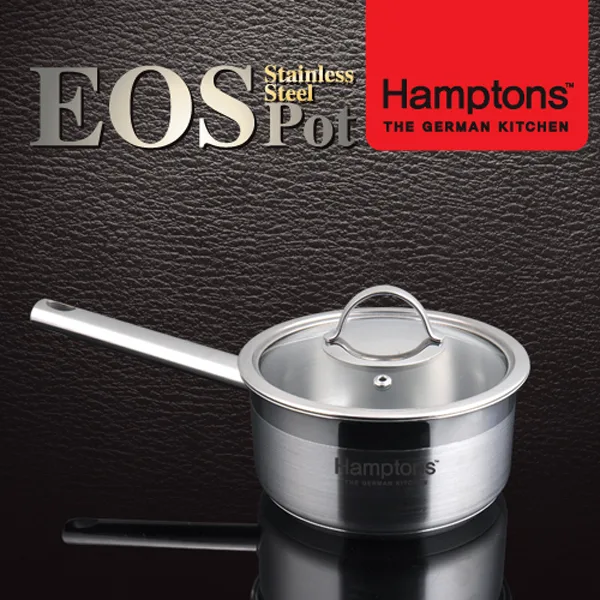 [햄튼] EOS 인덕션 3중 바닥 냄비 16CM(편수) (HEOS-16S)