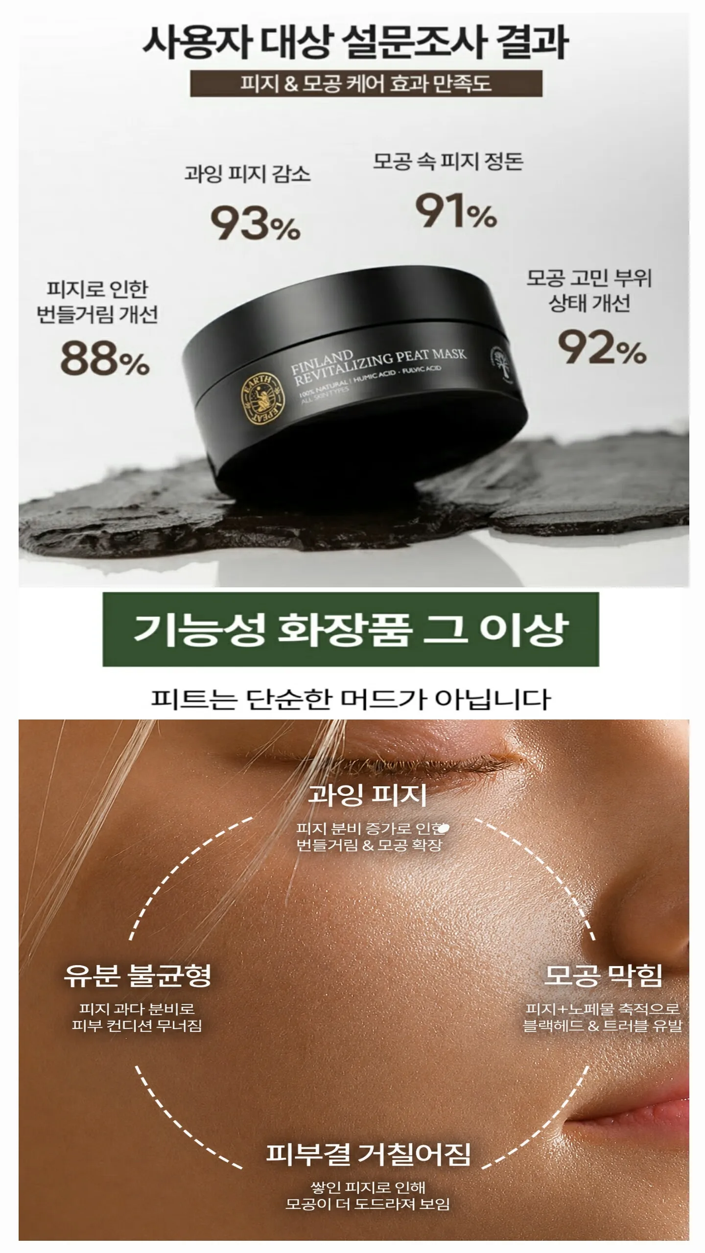 상품코드 : S278 얼스레피트 핀란드 천연 피트 머드 모공팩