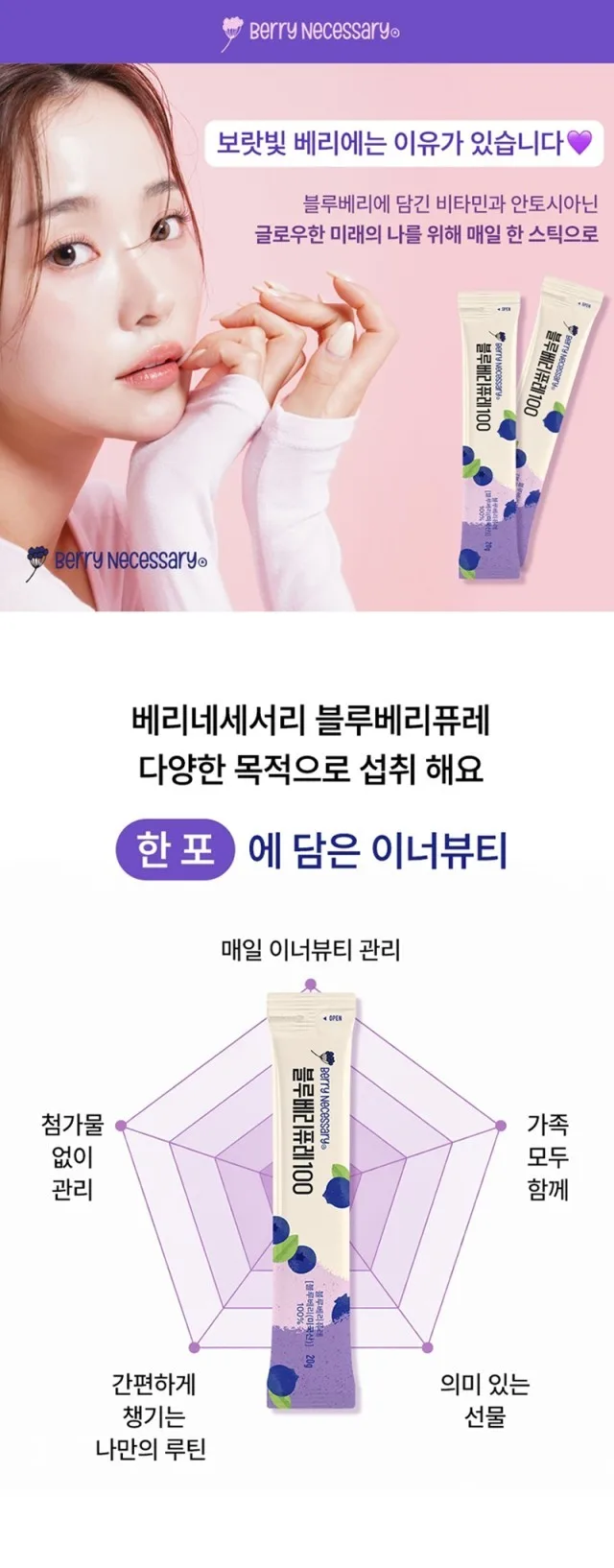 네세서리 블루베리퓨레 100 (20g*14포)