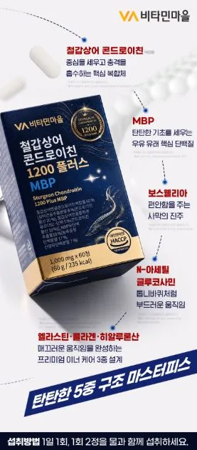 철갑상어 콘드로이친 1200 플러스 MBP 1,000mgX60정