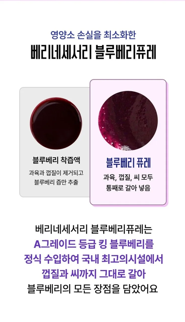 네세서리 블루베리퓨레 100 (20g*14포)