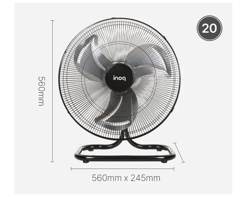 이노크아든 공업용 좌우회전 앉은뱅이 3단 선풍기 IA-BF1600L (16인치) G20820