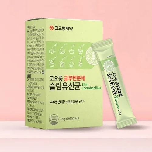 [코오롱제약] 코오롱 글루텐분해 슬림유산균 2.5g*30포