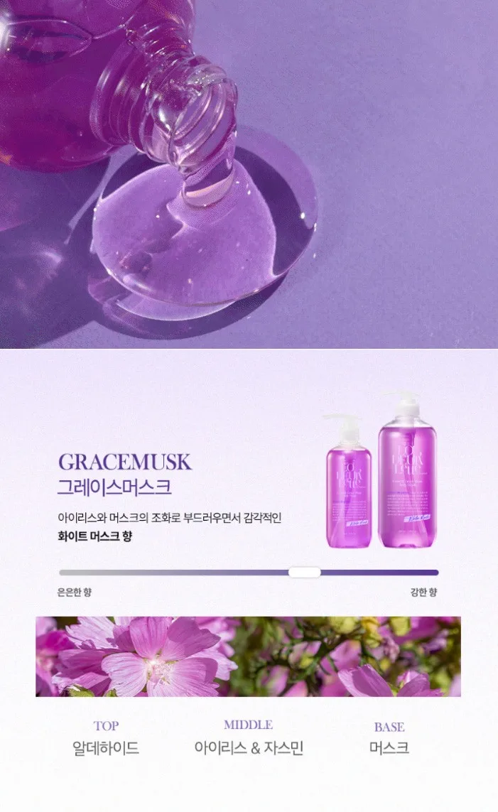상품코드 : MM010 로더렛 인 잉글랜드 컬러핏 바디워시 그레이스머스크, 500ml