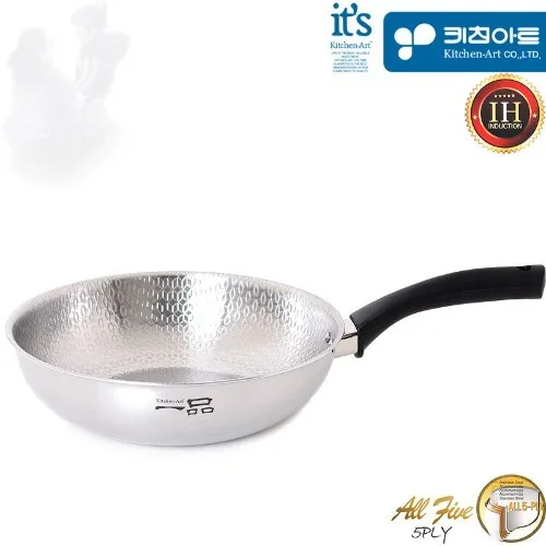 [키친아트] 일품 통오중 인덕션IH 엠보 스텐궁중팬 28cm