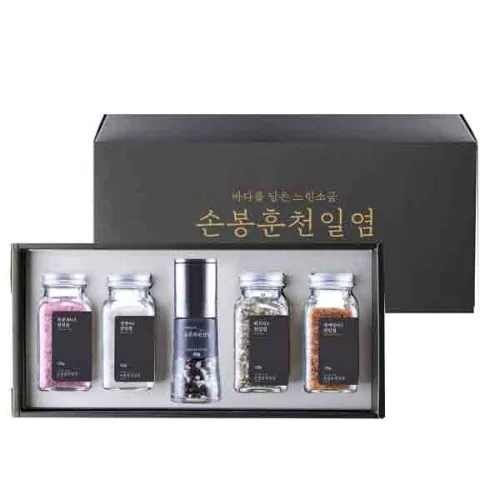 [손봉훈] 솔트레인보우 그라인더 5종 선물세트 A (그라인더1+소금4)