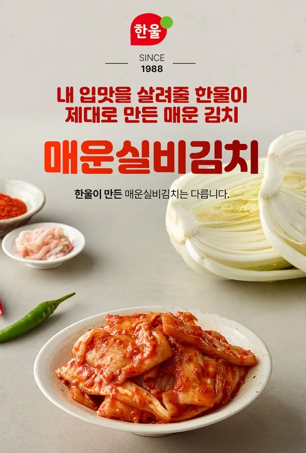 상품코드 : HAN002 왕애밥상 매운실비김치 500g