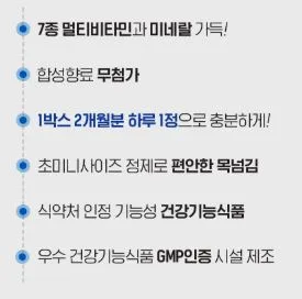 비타민마을 데일리 멀티비타민 미네랄 60정 (2개월분)
