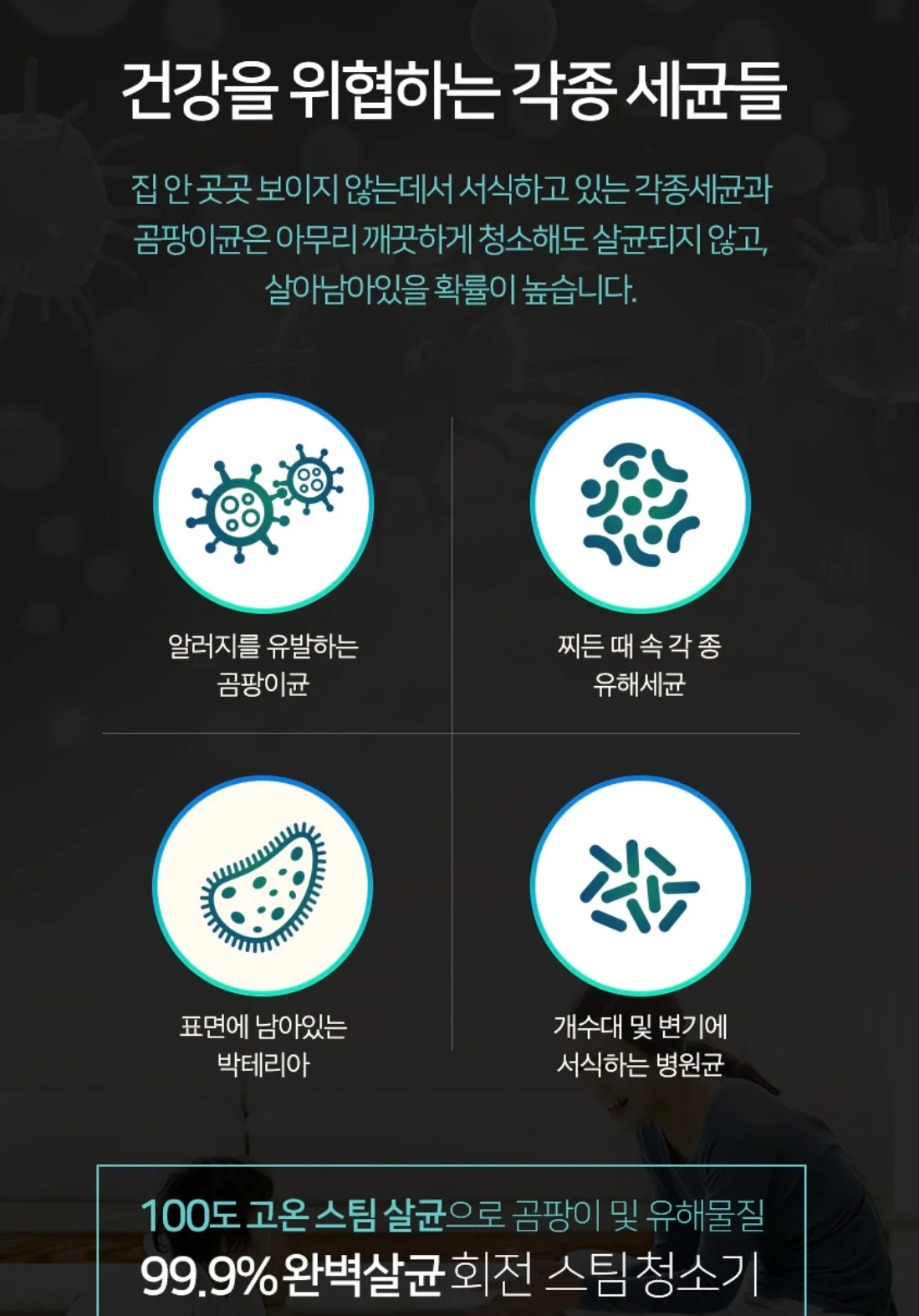 상품코드 : BE011 [벤하임] 회전 스팀 물걸레 청소기 S20 (BSSC-900)